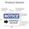 Signmission Sidewalk Detour Right Arrow OSHA Notice Sign, Plastic, 18in W x 12in L, 2PK OS-2PACK-NS-P-1218-L-18327 - alternate 5